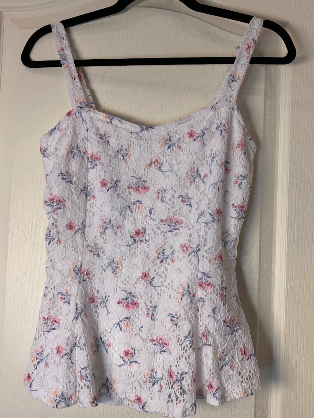 Romantic Cottagecore Lace Camisole Floral Soft Girl Top XS‎